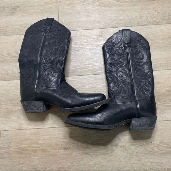 Ariat Other - Ariat Black Deertan Leather Heritage R Toe Mens Western Cowboy Boot 8.5 regular